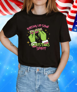 Grinch Weed Rolling Up Some Christmas Spirit TShirt