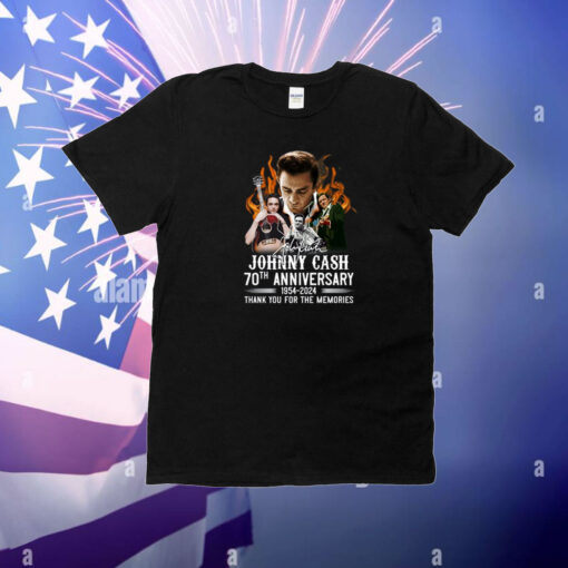 Johnny Cash 70th Anniversary 1954-2024 Thank You For The Memories T-Shirt