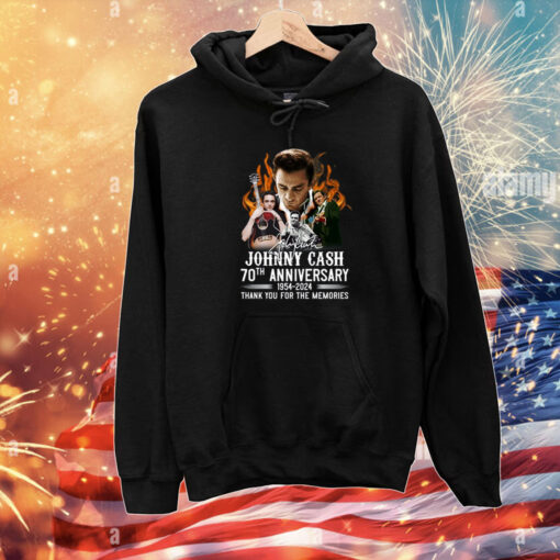 Johnny Cash 70th Anniversary 1954-2024 Thank You For The Memories T-Shirts