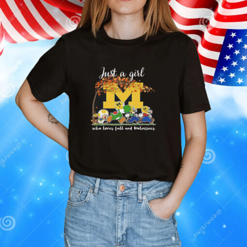 Mario Michigan Just A Girl Who Loves Fall And Wolverines T-Shirts