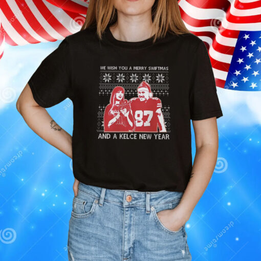 Merry Swiftmas Taylor And Kelce New Year T-Shirt