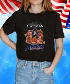 Never Underestimate A Woman Who Understands Basketball And Loves Auburn Tee Shirt