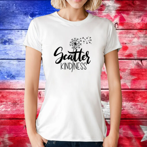 Scatter Kindness Dandelion Letter Casual T-Shirt