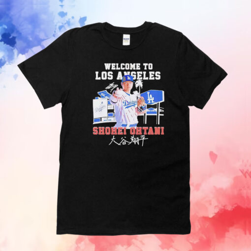 Shohei Ohtani Welcome To LA Dodgers Signature TShirts