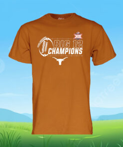 Texas Longhorns 2023 Big 12 Football Champions Locker Room T-Shirt