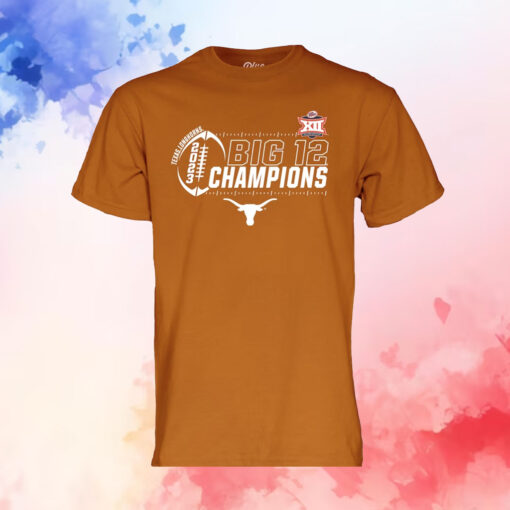 Texas Longhorns 2023 Big 12 Football Champions Locker Room T-Shirts