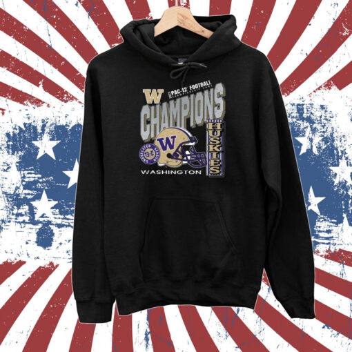 Washington Huskies 2023 Pac-12 Champions Kings of the West T-Shirt