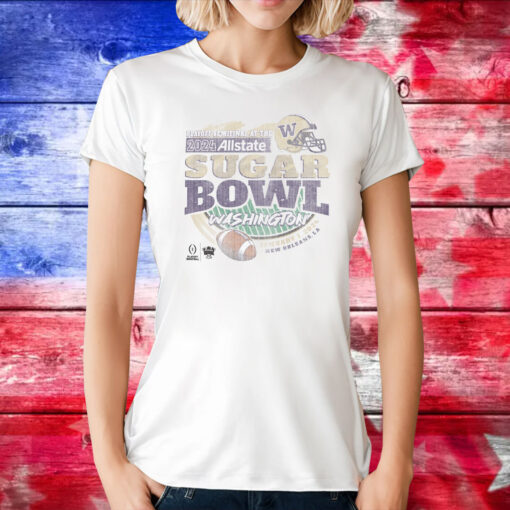 Washington Huskies 2024 CFP Sugar Bowl Off-White T-Shirts