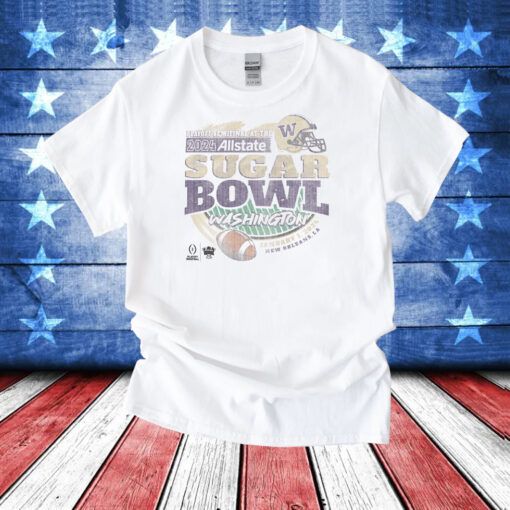 Washington Huskies 2024 CFP Sugar Bowl Off-White T-Shirt
