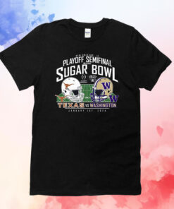 Washington Huskies Vs Texas Longhorns College Football Playoff 2024 Sugar Bowl T-Shirt