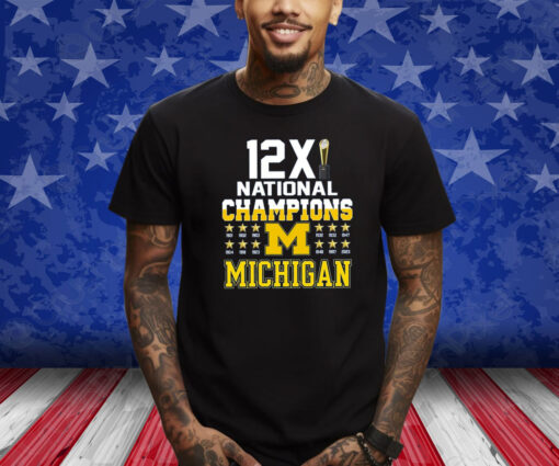 Michigan 12X National Champions Shirt