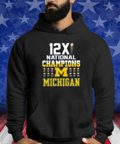 Michigan 12X National Champions Shirts