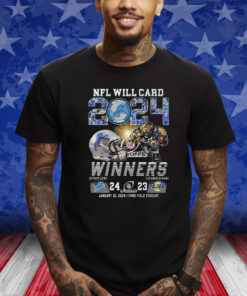 2024 NFL Wild Card Playoffs Winners Lions 24-23 Rams Shirts