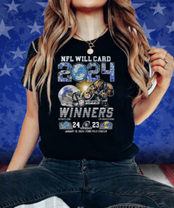 2024 NFL Wild Card Playoffs Winners Lions 24-23 Rams Shirts