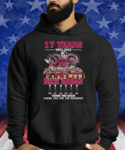 Crimson Tide Nick Saban 17 Years Thank You Coach Thank You For The Memories Shirts