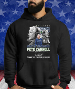 Seahawks Pete Carroll 2010-2023 Thank You For The Memories Shirts