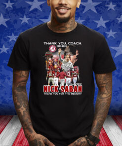 Thank You Coach 2007 – 2024 Roll Tide Nick Saban Thank You For The Memory Shirts