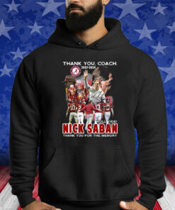 Thank You Coach 2007 – 2024 Roll Tide Nick Saban Thank You For The Memory Shirts