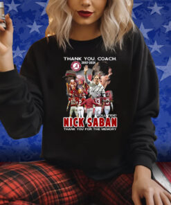 Thank You Coach 2007 – 2024 Roll Tide Nick Saban Thank You For The Memory Shirts