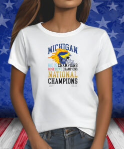Michigan Big Ten Rose Bowl National Champions Barstool 2024 Shirt