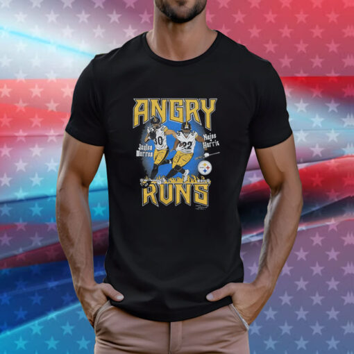 Angry Runs Steelers Warren And Harris T-Shirt