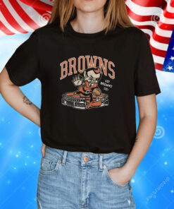 Cleveland Browns Brownie Stiff Arm Stadium Tee Shirt