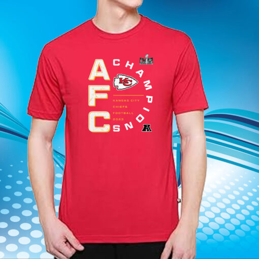 Kansas City Chiefs 2023 Afc Champions Right Side Draw T-Shirt