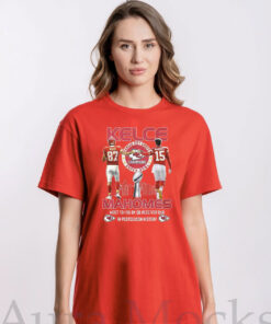 Kansas City Chiefs Super Bowl Champions Kelce Mahomes Most Td 16 By Qb-Receiver Duo In Postseason History TShirt