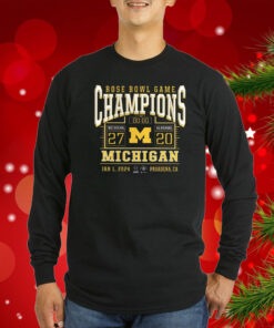 Michigan Playoff 2024 Rose Bowl Champions Score T-Shirts