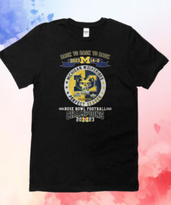 Michigan Wolverines Back To Back To Back 2023 Rose Bowl Football Champions T-Shirts
