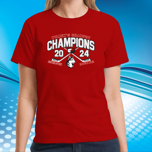 Northeastern Huskies 2024 Beanpot Women’s Hockey Tournament Champions T-Shirts