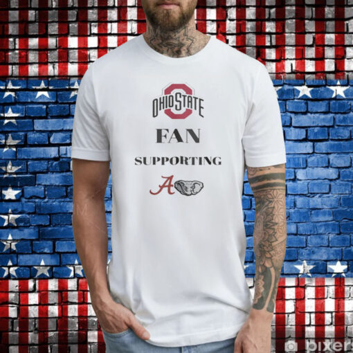 Ohio State Fan Supporting Crimson Tide T-Shirt