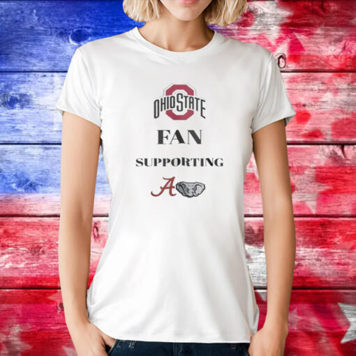 Ohio State Fan Supporting Crimson Tide Tee Shirt