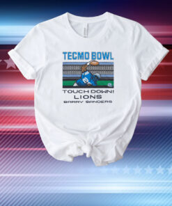 Tecmo Bowl Touch Down Lions Barry Sanders T-Shirt