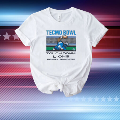 Tecmo Bowl Touch Down Lions Barry Sanders T-Shirt