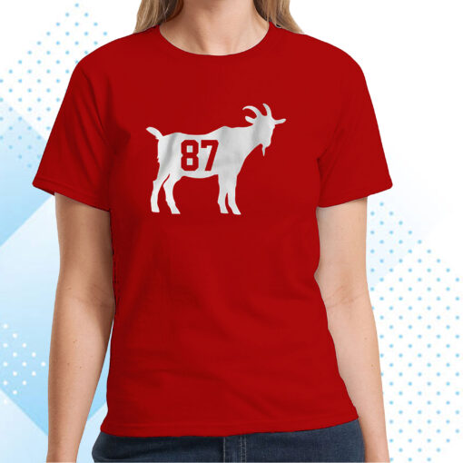 Travis Kelce: GOAT 87 Tee Shirt