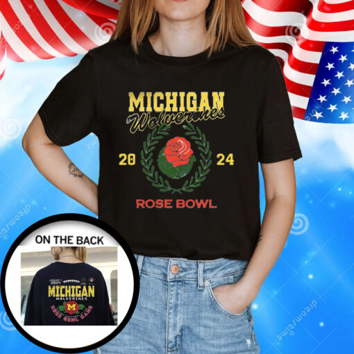 Official Michigan Rose Bowl 2024 CFP Semi Flower T-Shirt