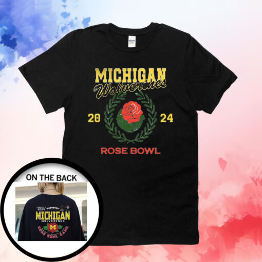 Official Michigan Rose Bowl 2024 CFP Semi Flower T-Shirts