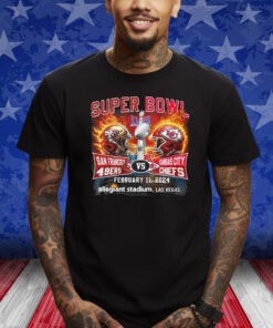 Super Bowl LVIII 49ers Vs Chiefs February 2024 Allegiant Stadium Las Vegas Shirts