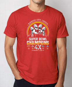 Kansas City Chiefs Super Bowl Champions 4x February 11 2024 Shirt