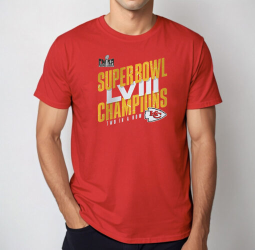 Kansas City Chiefs Super Bowl Lviii Champions Two In A Row Shirt