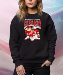 Bugs Bunny And Taz Washington State Cougars Hoodie Tee Shirts