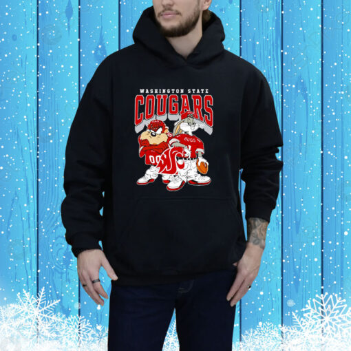 Bugs Bunny And Taz Washington State Cougars Hoodie Shirt