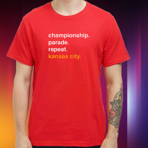 Championship Parade Repeat Kansas City Hoodie Shirt