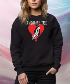 Heart Swept Alkaline Trio Hoodie Tee Shirt