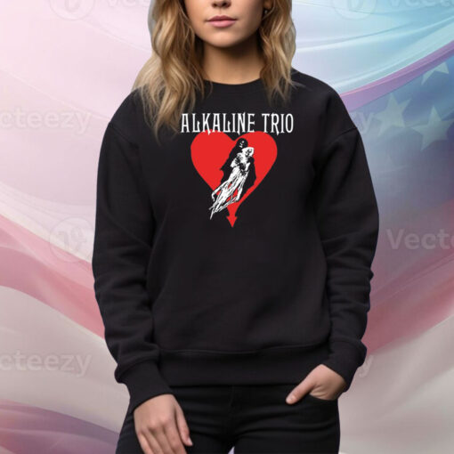 Heart Swept Alkaline Trio Hoodie Tee Shirt