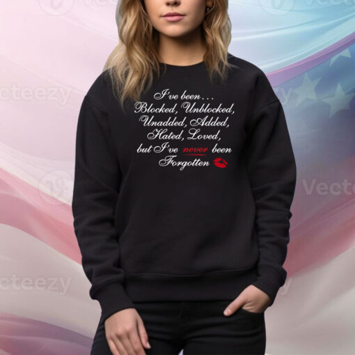 I've Been Blocked, Unblocked, Unadded, Added, Hated, Loved, But I've Never Been Forgotten Hoodie Shirt