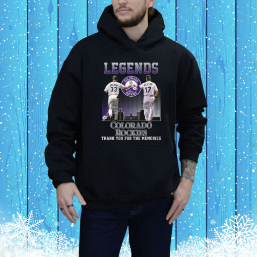 Legends Colorado Rockies Walker And Helton Thank You For The Memories Hoodie Shirt