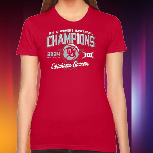 Oklahoma Sooners 2024 Big 12 Women’s Basketball Regular Season Champions Hoodie Shirts