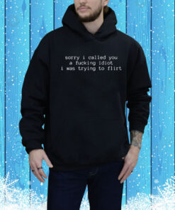 Sorry I Called You A Fucking Idiot I Was Trying To Flirt Hoodie Shirt